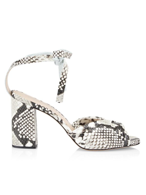 Saks Fifth Avenue Snakeskin-Effect Leather Ankle Sandals